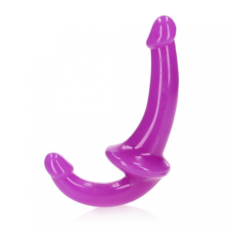 REALROCK 13.5 cm Strapless Strap-On Glow in the Dark - Purple - Glow In Dark Purple Strapless Strap-On
